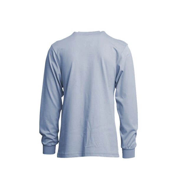 LAPCO 7 oz FR Henley Long Sleeve Shirt in Medium Blue